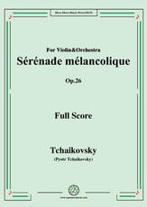 Serenade melancolique,Op.26 Orchestra sheet music cover